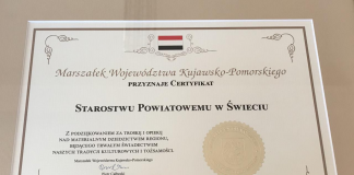 Podziękowanie za ochronę zabytków