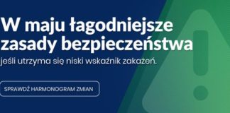W maju łagodniejsze zasady bezpieczeństwa – jeśli utrzyma się niski wskaźnik zakażeń. Sprawdź harmonogram zmian
