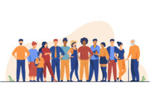 Diverse Crowd Of People Of Different Ages And Races (Designed by pch.vector)