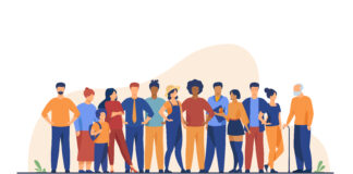 Diverse Crowd Of People Of Different Ages And Races (Designed by pch.vector)