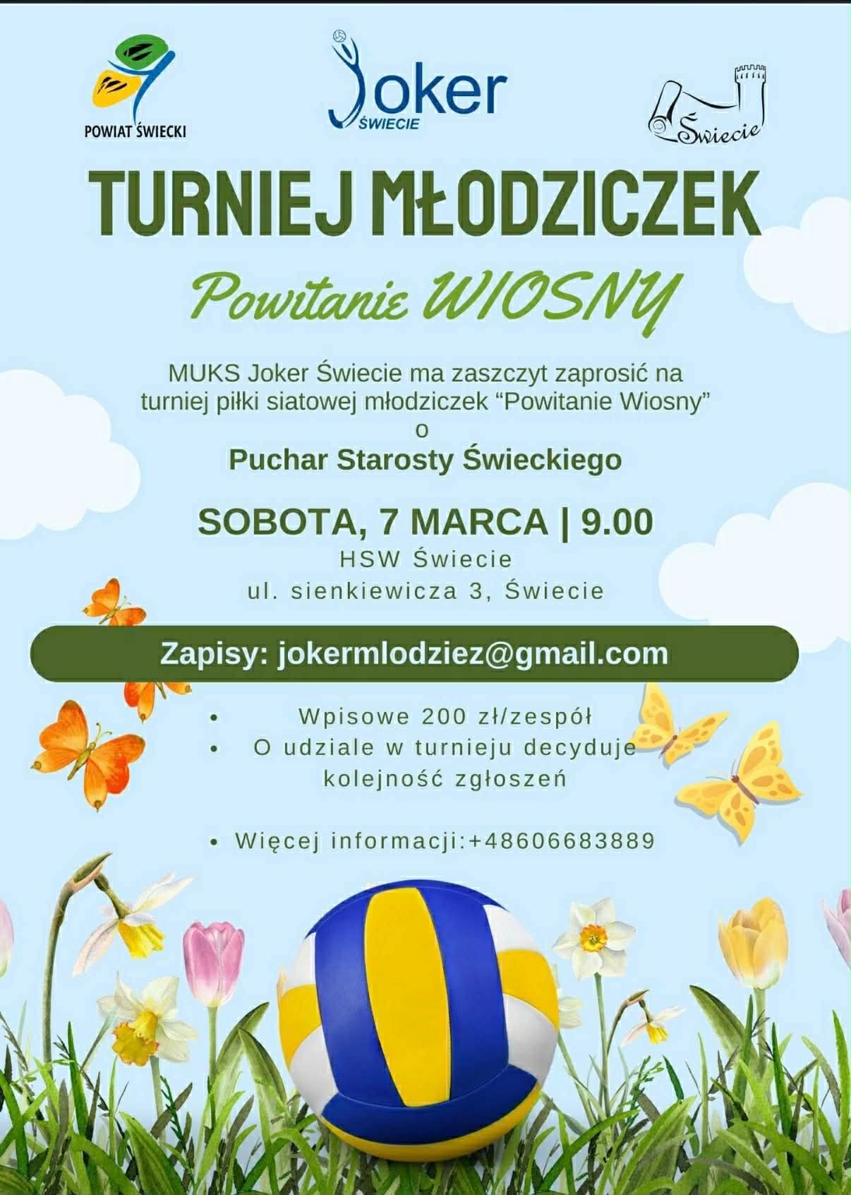 Turniej Piłki Siatkowej młodziczek „Powitanie Wiosny” – Zapraszamy do kibicowania!