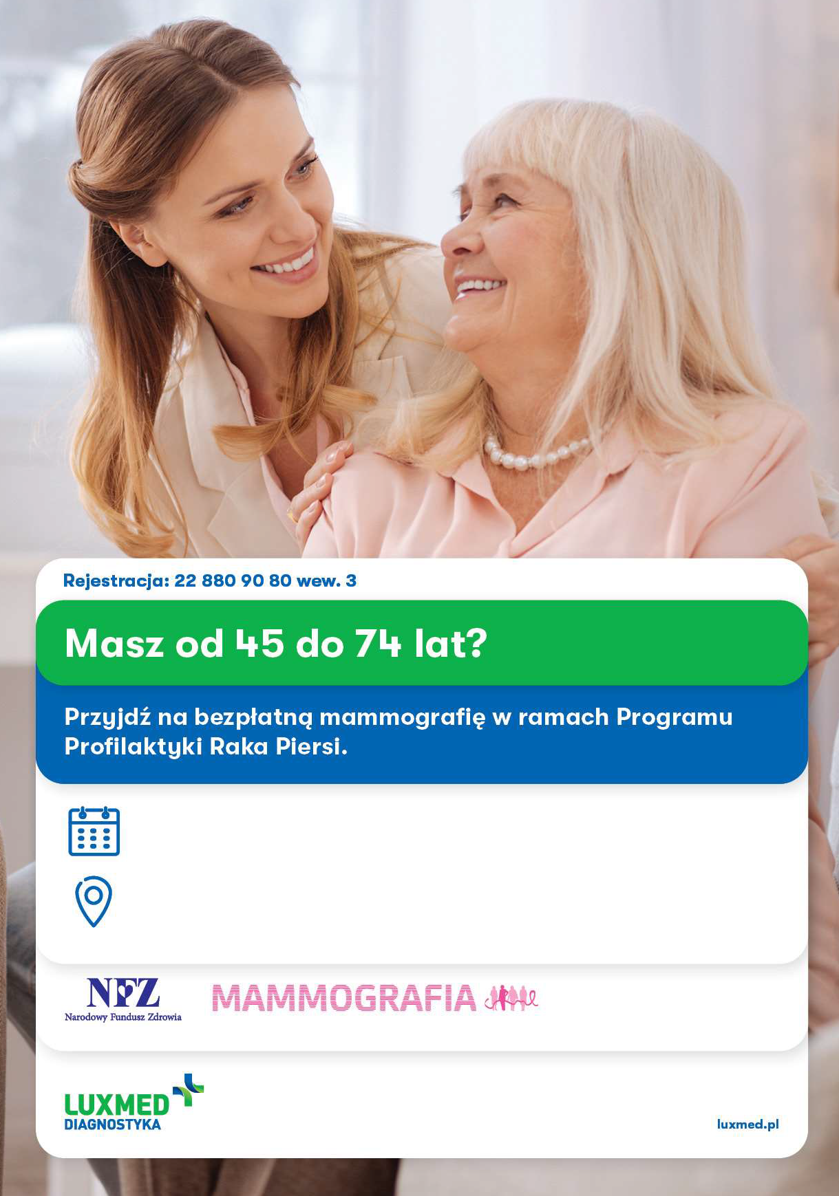 Badania mammograficzne na Dużym Rynku w Świeciu