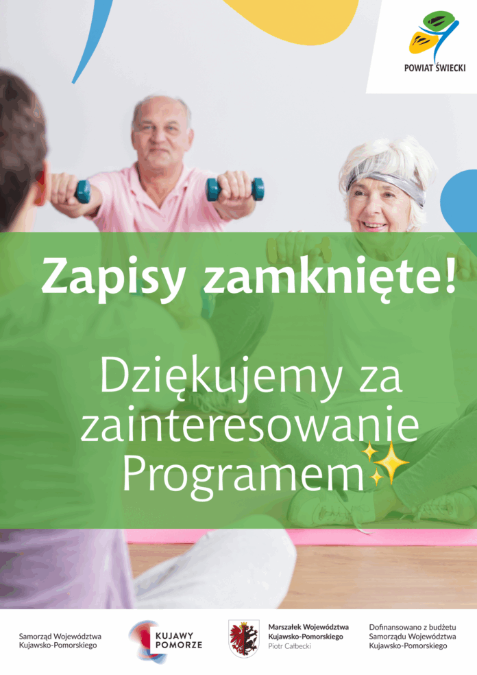Zakończenie rekrutacji do „Programu Zapobiegania Upadkom dla Seniorów”