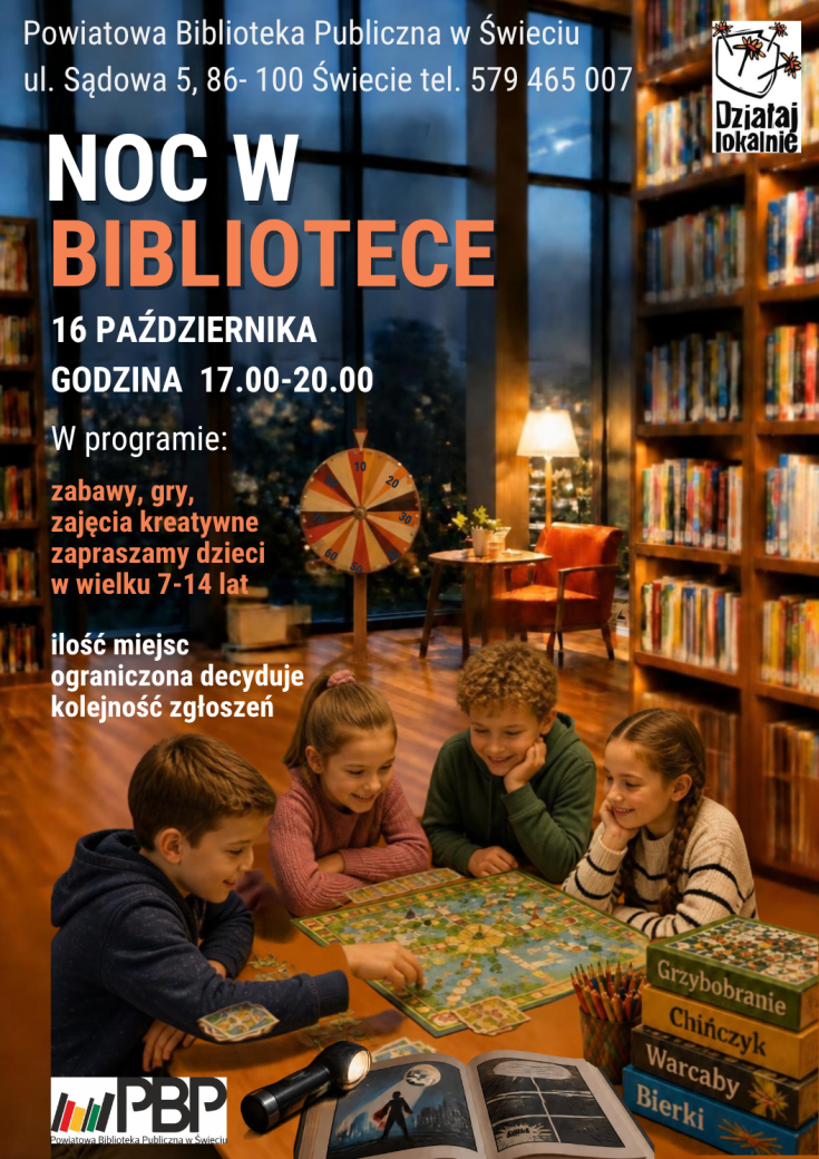 „Biblioteka (się) sprawdza” czyli noc w bibliotece